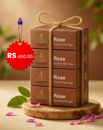 Rose ayurveda bath soap pack of 4