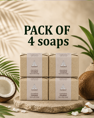 Coconut Ayurveda  soap (Pack of 4 soaps)